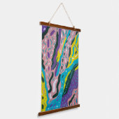 Uitdrukkend Abstract schilderen in meerdere kleure Hangend Wandkleed (Gebogen)