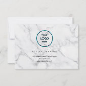 Uitdrukkend dankbaarheid met elegantie: Witte marm Bedankkaart (Achterkant)