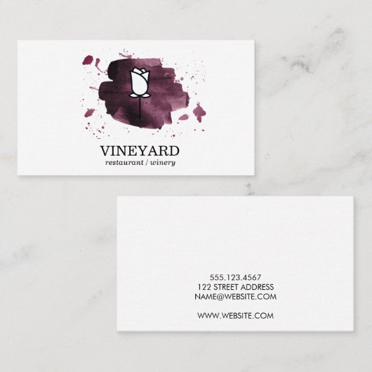 Uitdrukkend geborsteld textiel/Roos Visitekaartje (Voorkant / Achterkant)