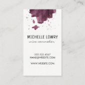 Uitdrukkend geborsteld textiel/wijnglas visitekaartje (Achterkant)