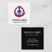 Uitdrukkend geborsteld textiel/wijnopener vierkante visitekaartje (Voorkant / Achterkant)