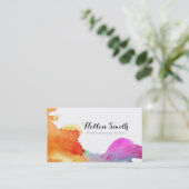 Uitdrukkend Waterverf Visitekaartje (Staand voorkant)