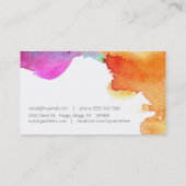 Uitdrukkend Waterverf Visitekaartje (Achterkant)