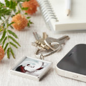 Uitdrukkende abstracte achtergrond sleutelhanger (Zijkant)