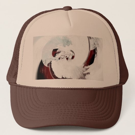 Uitdrukkende abstracte achtergrond trucker pet (Voorkant)