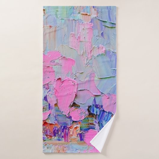 Uitdrukkende in reliëf gemaakte verf op canvas, ge badhanddoek (Badhanddoek)