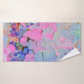 Uitdrukkende in reliëf gemaakte verf op canvas, ge badhanddoek (Badhanddoek)