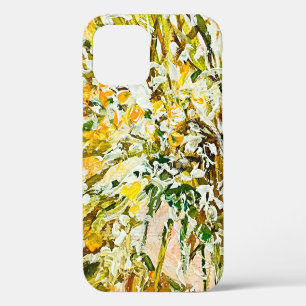 Uitdrukkende in reliëf gemaakte verf op canvas, ge iPhone 12 hoesje