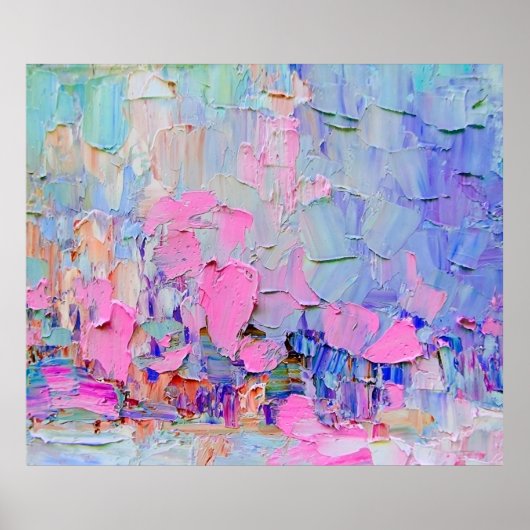 Uitdrukkende in reliëf gemaakte verf op canvas, ge poster (Voorkant)