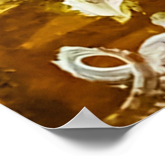 Uitdrukkende in reliëf gemaakte verf op canvas, ge poster (Hoek)