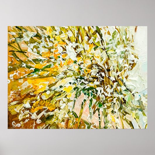 Uitdrukkende in reliëf gemaakte verf op canvas, ge poster (Voorkant)