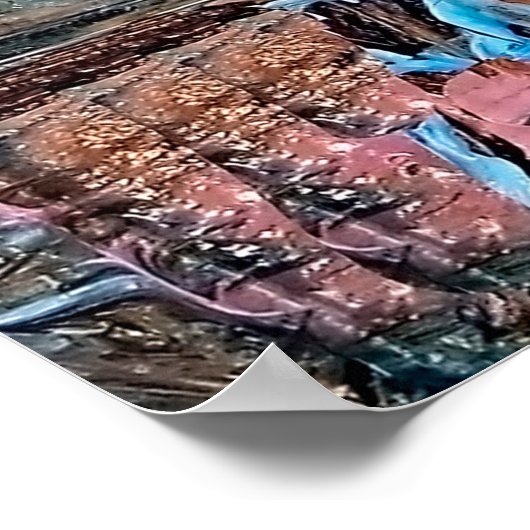 Uitdrukkende pasta-olieverf en -verlichting met re poster (Hoek)