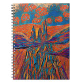 Uitdrukkende Rozen in de lucht en de bergen Notitieboek (Voorkant)