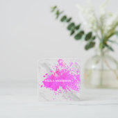 Uitdrukkende tekst vierkante visitekaartje (Staand voorkant)