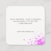 Uitdrukkende tekst vierkante visitekaartje (Achterkant)