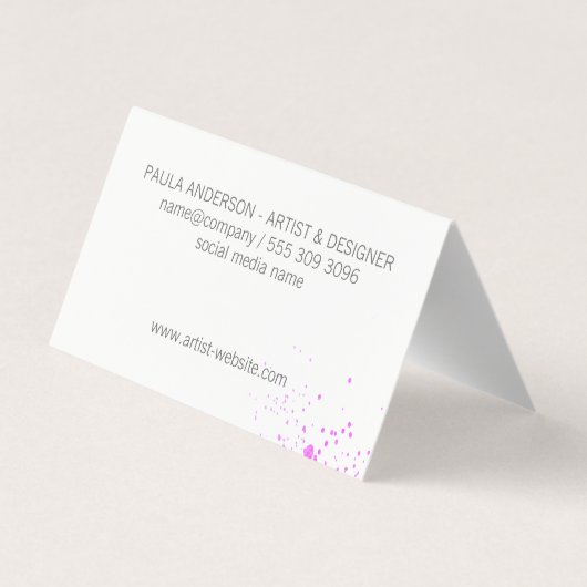 Uitdrukkende tekst visitekaartje (Achterkant)