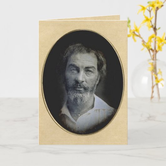 Uitdrukking in de ogen van Walt Whitman Note Cards Kaart (Gele Bloem)