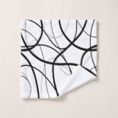 Uitdrukking in zwart-wit bad handdoek (Wasdoekje)