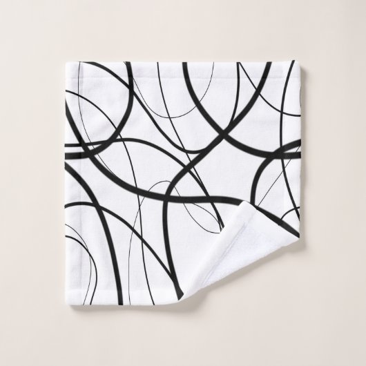 Uitdrukking in zwart-wit bad handdoek (Wasdoekje)