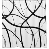 Uitdrukking in zwart-wit douchegordijn (Voorkant)