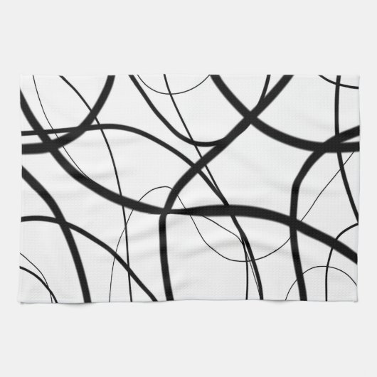 Uitdrukking in zwart-wit theedoek (Horizontaal)