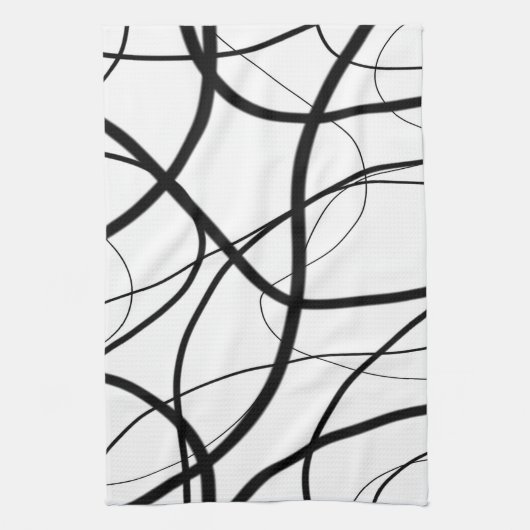 Uitdrukking in zwart-wit theedoek (Verticaal)