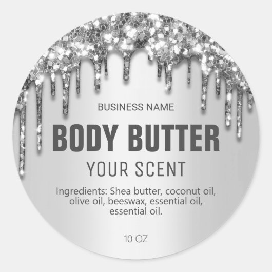 Uitdrukking van de vetzuren van het strooisellicha ronde sticker (Voorkant)