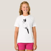 Uitdrukking van een gracieuze kat t-shirt (Voorkant volledig)