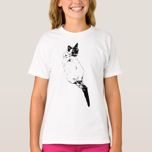 Uitdrukking van een gracieuze kat t-shirt (Voorkant)