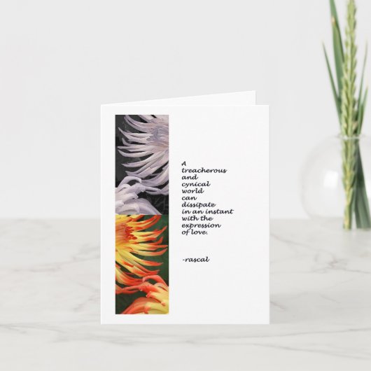 Uitdrukking van liefde feestdagen kaart (Voorkant)