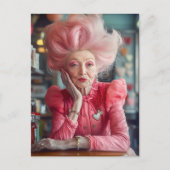 Uitdrukking van Liefde Kus van Tijdloze Genade in  Briefkaart (Voorkant)