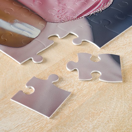 Uitdrukking van Liefde Kus van Tijdloze Genade in Legpuzzel (Zijkant)