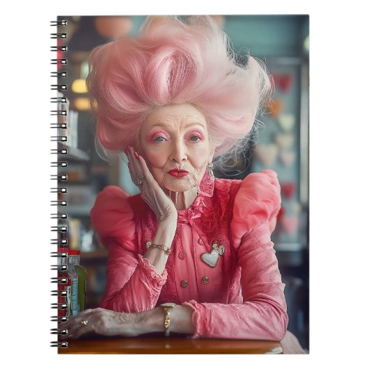 Uitdrukking van Liefde Kus van Tijdloze Genade in Notitieboek (Voorkant)