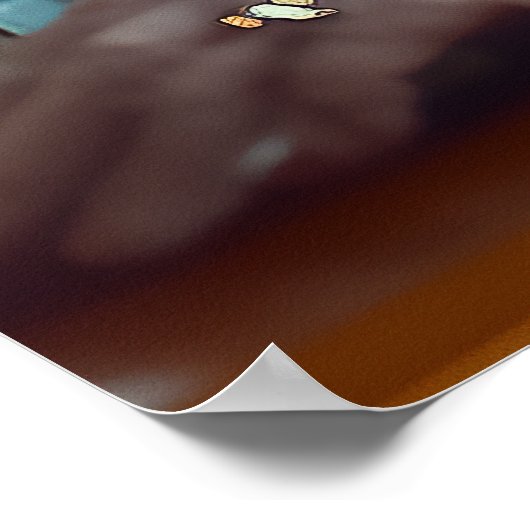 Uitdrukking van Liefde Kus van Tijdloze Genade in Poster (Hoek)