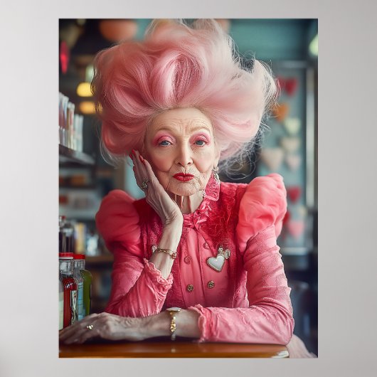 Uitdrukking van Liefde Kus van Tijdloze Genade in Poster (Voorkant)