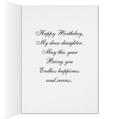 Uitdrukkingen van Liefde Dochter Verjaardag Kaart (Binnen (Rechts))