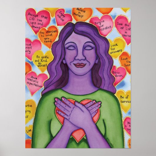 Uitdrukkingen van zelfliefde poster (Voorkant)