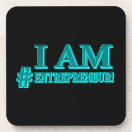 Uitdrukkingsontwerp "I AM ENTREPRENEUR". Bestel nu Bier Onderzetter