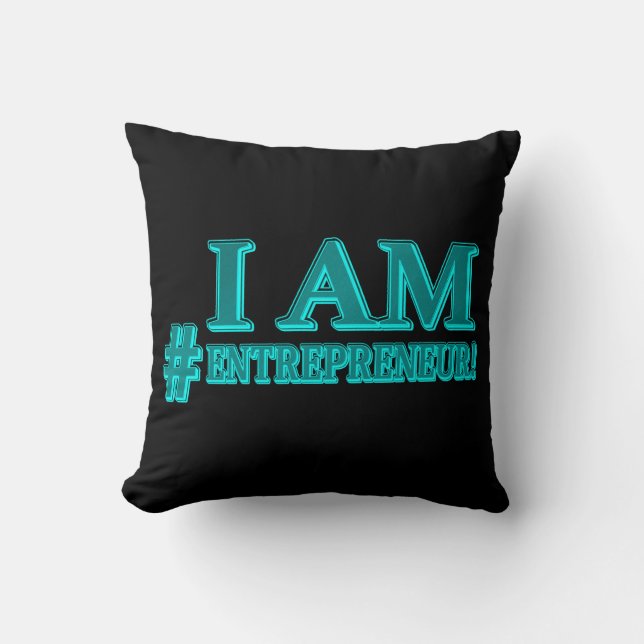 Uitdrukkingsontwerp "I AM ENTREPRENEUR". Bestel nu Kussen (Voorkant)