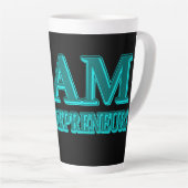 Uitdrukkingsontwerp "I AM ENTREPRENEUR". Bestel nu Latte Mok (Rechterhoek)