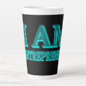 Uitdrukkingsontwerp "I AM ENTREPRENEUR". Bestel nu Latte Mok (Voorkant)