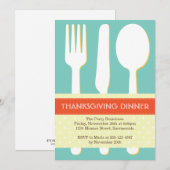 Uitdrukkingsplaats oranje blauwe Thanksgiving inst Kaart (Voorkant / Achterkant)