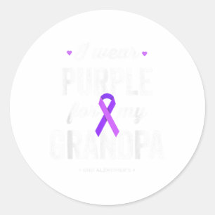 Uiteindelijk Draag ik Paarse voor mijn opa, Heimer Ronde Sticker