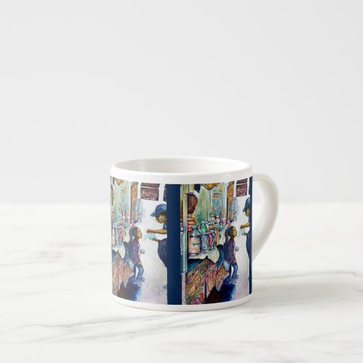 Uiteindelijk geeft het hoop espresso kop (Voorkant rechts)