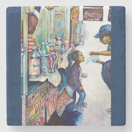 Uiteindelijk geeft het hoop stenen onderzetter (Voorkant)