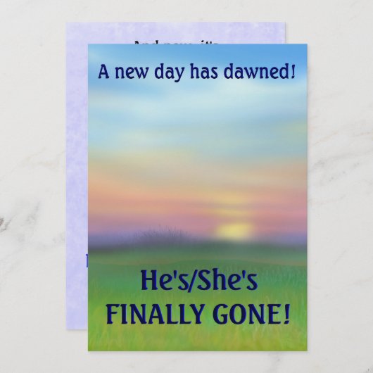 Uiteindelijk hebben ze een uitnodiging van de part (Voorkant / Achterkant)