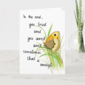 Uiteindelijk is het Yellow Butterfly Wenskaart Kaart (Voorkant)