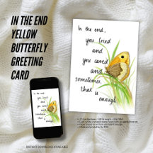 Uiteindelijk is het Yellow Butterfly Wenskaart