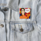 Uiteindelijk komen ze voor je Button. Vierkante Button 5,1 Cm (In situ)