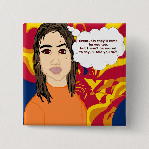 Uiteindelijk komen ze voor je Button. Vierkante Button 5,1 Cm